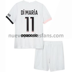Camiseta de Fútbol Paris Saint-Germain Di Maria 11 Niño Exterior 2021-2022 Manga Corta