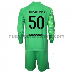 Camiseta de Fútbol Paris Saint-Germain Portero Gianluigi Donnarumma 50 Niño Tercera 2021-2022 Manga Larga