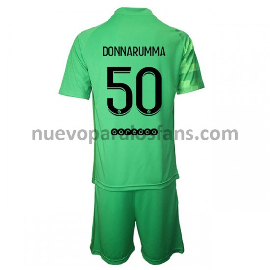 Camiseta de Fútbol Paris Saint-Germain Portero Gianluigi Donnarumma 50 Niño Tercera 2021-2022 Manga Corta