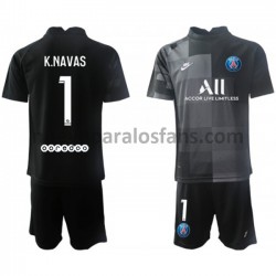Camiseta de Fútbol Paris Saint-Germain Portero Keylor Navas 1 Niño Exterior 2021-2022 Manga Corta
