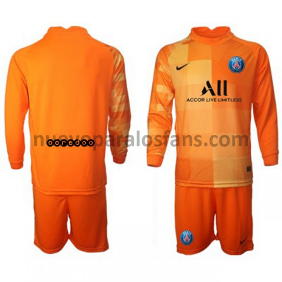 Camiseta de Fútbol Paris Saint-Germain Portero Niño Casa 2021-2022 Manga Larga