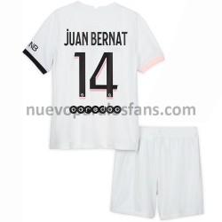 Camiseta de Fútbol Paris Saint-Germain Juan Bernat 14 Niño Exterior 2021-2022 Manga Corta