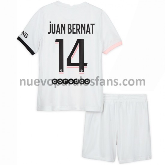 Camiseta de Fútbol Paris Saint-Germain Juan Bernat 14 Niño Exterior 2021-2022 Manga Corta