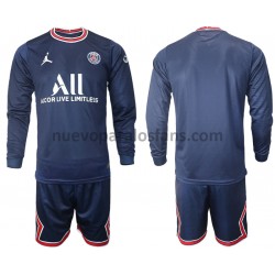 Camiseta de Fútbol Paris Saint-Germain Niño Casa 2021-2022 Manga Larga