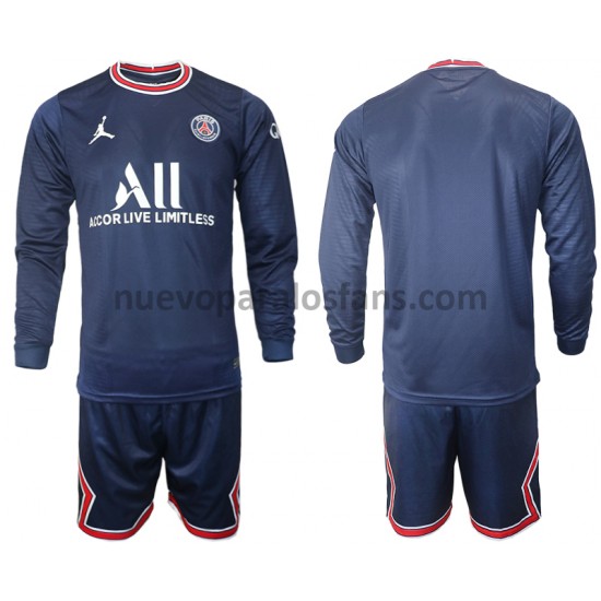 Camiseta de Fútbol Paris Saint-Germain Niño Casa 2021-2022 Manga Larga