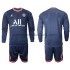 Camiseta de Fútbol Paris Saint-Germain Niño Casa 2021-2022 Manga Larga