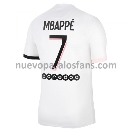 Camiseta de Fútbol Paris Saint-Germain Kylian Mbappé 7 Exterior 2021-2022 Manga Corta