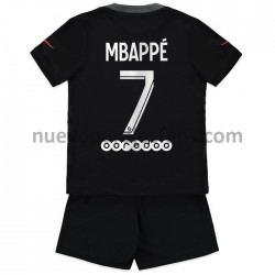 Camiseta de Fútbol Paris Saint-Germain Kylian Mbappé 7 Niño Tercera 2021-2022 Manga Corta