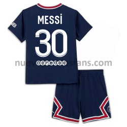 Camiseta de Fútbol Paris Saint-Germain Lionel Messi 30 Niño Casa 2021-2022 Manga Corta
