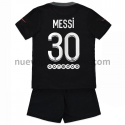 Camiseta de Fútbol Paris Saint-Germain Lionel Messi 30 Niño Tercera 2021-2022 Manga Corta