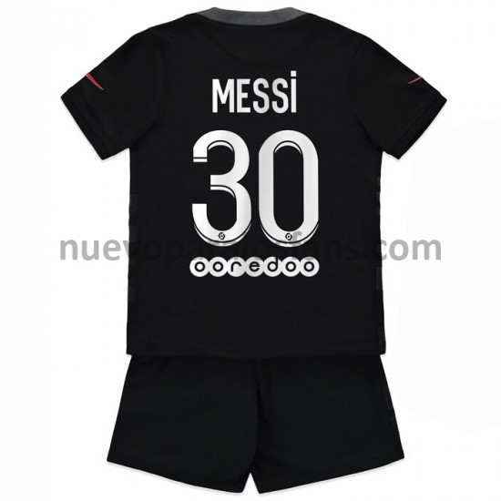 Camiseta de Fútbol Paris Saint-Germain Lionel Messi 30 Niño Tercera 2021-2022 Manga Corta
