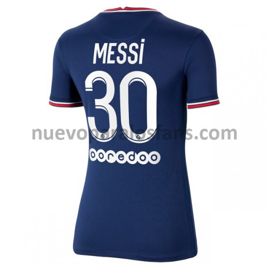 Camiseta de Fútbol Paris Saint-Germain Lionel Messi 30 Mujer Casa 2021-2022 Manga Corta