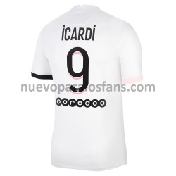 Camiseta de Fútbol Paris Saint-Germain Mauro Icardi 9 Exterior 2021-2022 Manga Corta