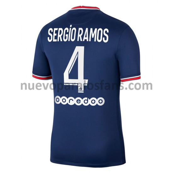 Camiseta de Fútbol Paris Saint-Germain Sergio Ramos 4 Casa 2021-2022 Manga Corta