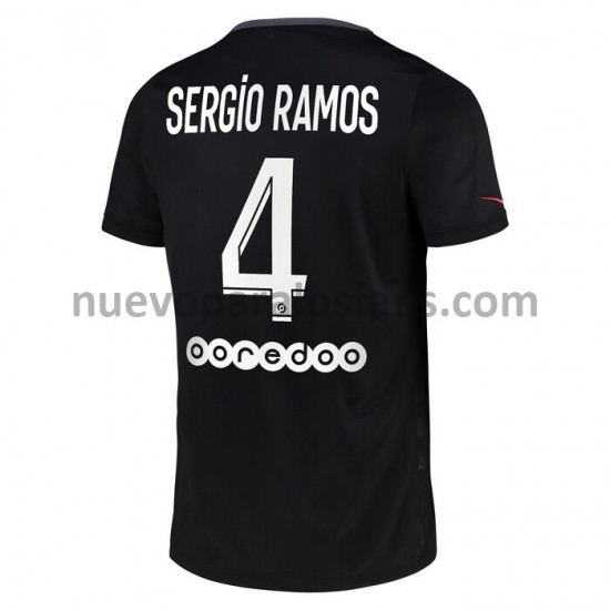Camiseta de Fútbol Paris Saint-Germain Sergio Ramos 4 Tercera 2021-2022 Manga Corta