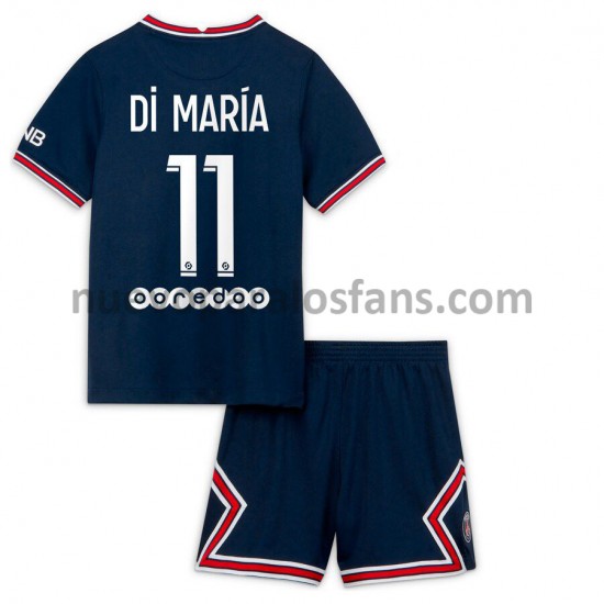 Camiseta de Fútbol Paris Saint-Germain Angel Di Maria 11 Niño Casa 2021-2022 Manga Corta