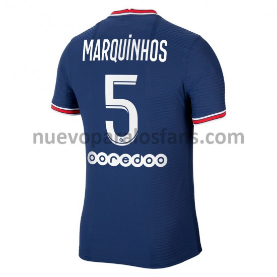 Camiseta de Fútbol Paris Saint-Germain Marquinhos 5 Casa 2021-2022 Manga Corta