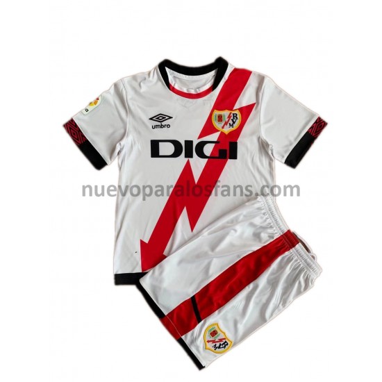 Camiseta de Fútbol Rayo Vallecano Niño Casa 2021-2022 Manga Corta