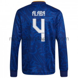 Camiseta de Fútbol Real Madrid David Alaba 4 Exterior 2021-2022 Manga Larga