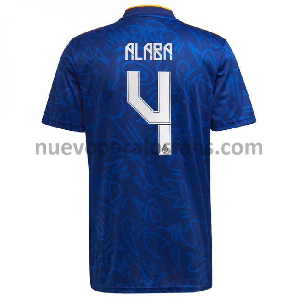 Camiseta de Fútbol Real Madrid David Alaba 4 Exterior 2021-2022 Manga Corta