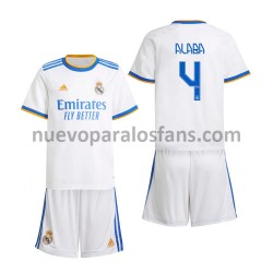 Camiseta de Fútbol Real Madrid David Alaba 4 Niño Casa 2021-2022 Manga Corta