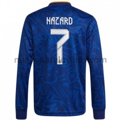 Camiseta de Fútbol Real Madrid Eden Hazard 7 Exterior 2021-2022 Manga Larga