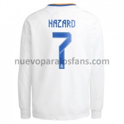 Camiseta de Fútbol Real Madrid Eden Hazard 7 Casa 2021-2022 Manga Larga
