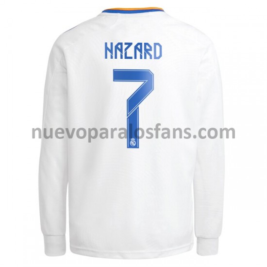 Camiseta de Fútbol Real Madrid Eden Hazard 7 Casa 2021-2022 Manga Larga