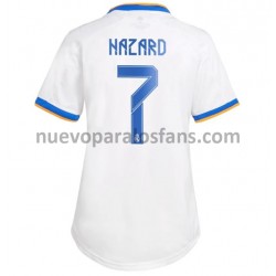 Camiseta de Fútbol Real Madrid Eden Hazard 7 Mujer Casa 2021-2022 Manga Corta