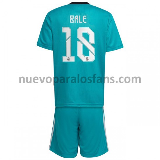 Camiseta de Fútbol Real Madrid Gareth Bale 18 Niño Tercera 2021-2022 Manga Corta