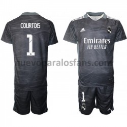 Camiseta de Fútbol Real Madrid Portero Thibaut Courtois 1 Niño Casa 2021-2022 Manga Corta