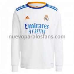 Camiseta de Fútbol Real Madrid Casa 2021-2022 Manga Larga