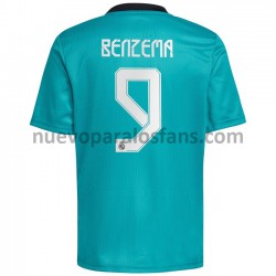 Camiseta de Fútbol Real Madrid Karim Benzema 9 Tercera 2021-2022 Manga Corta