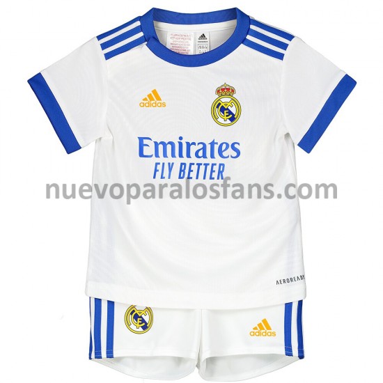 Camiseta de Fútbol Real Madrid Niño Casa 2021-2022 Manga Corta