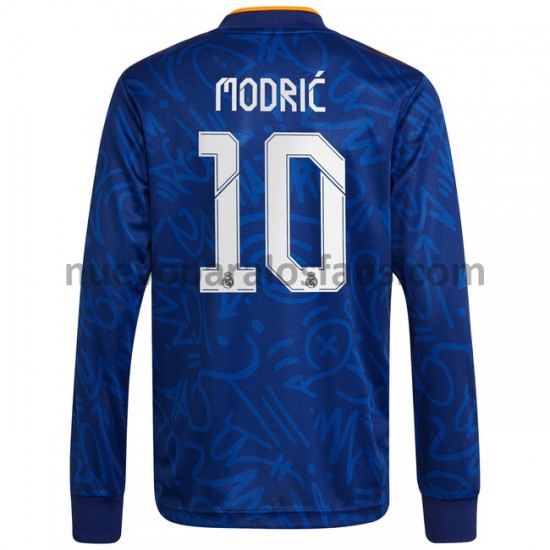 Camiseta de Fútbol Real Madrid Luka Modrić 10 Exterior 2021-2022 Manga Larga