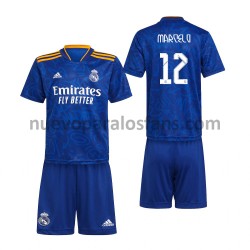 Camiseta de Fútbol Real Madrid Marcelo 12 Niño Exterior 2021-2022 Manga Corta