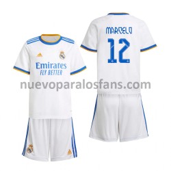 Camiseta de Fútbol Real Madrid Marcelo 12 Niño Casa 2021-2022 Manga Corta
