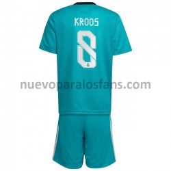 Camiseta de Fútbol Real Madrid Toni Kroos 8 Niño Tercera 2021-2022 Manga Corta