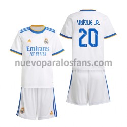 Camiseta de Fútbol Real Madrid Vinicius Junior 20 Niño Casa 2021-2022 Manga Corta
