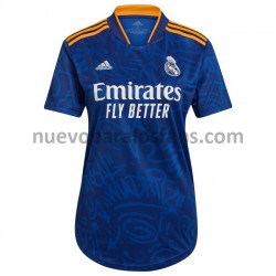 Camiseta de Fútbol Real Madrid Mujer Exterior 2021-2022 Manga Corta