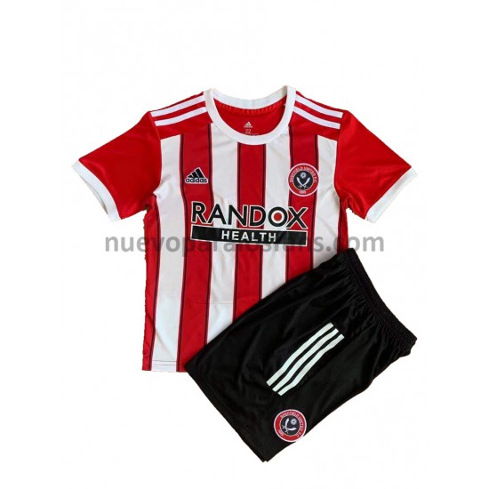 Camiseta de Fútbol Sheffield United Niño Casa 2021-2022 Manga Corta