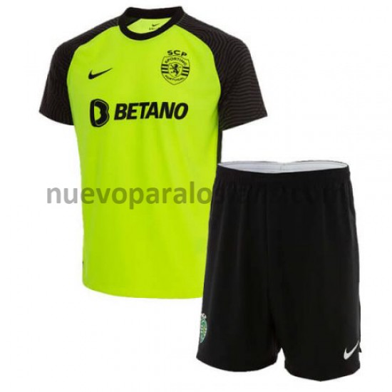 Camiseta de Fútbol Sporting CP Niño Exterior 2021-2022 Manga Corta