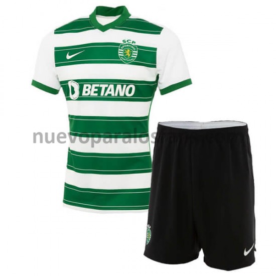 Camiseta de Fútbol Sporting CP Niño Casa 2021-2022 Manga Corta