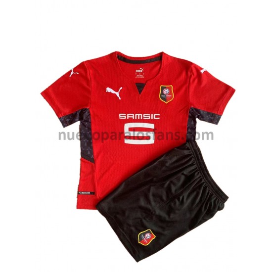 Camiseta de Fútbol Stade Rennais Niño Casa 2021-2022 Manga Corta