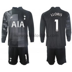 Camiseta de Fútbol Tottenham Hotspur Hugo Lloris 1 Portero Niño Exterior 2021-2022 Manga Larga