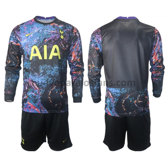 Camiseta de Fútbol Tottenham Hotspur Niño Exterior 2021-2022 Manga Larga