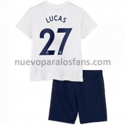 Camiseta de Fútbol Tottenham Hotspur Lucas Moura 27 Niño Casa 2021-2022 Manga Corta