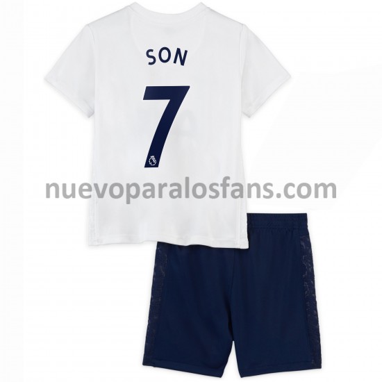 Camiseta de Fútbol Tottenham Hotspur Son Heung-min 7 Niño Casa 2021-2022 Manga Corta