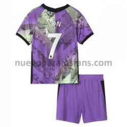 Camiseta de Fútbol Tottenham Hotspur Son Heung-min 7 Niño Tercera 2021-2022 Manga Corta