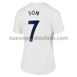 Camiseta de Fútbol Tottenham Hotspur Son Heung-min 7 Mujer Casa 2021-2022 Manga Corta